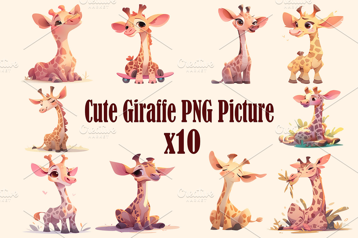 Cute animal collection 400 PNG, an Animal Illustration by DesignFolioHub (Photo 24 of 34)