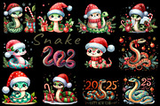 Snake 2025 Watercolor Clipart PNG, a Seasonal Illustration by FITALARTSNEDIGI (Thumbnail 5 of 8)
