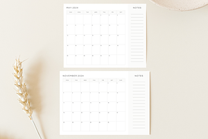 Minimalist Gray 2024 Calendars