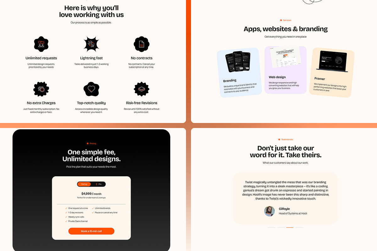 Twist - Framer Agency template, a Landing Page Template by firdavsabdu (Photo 3 of 5)