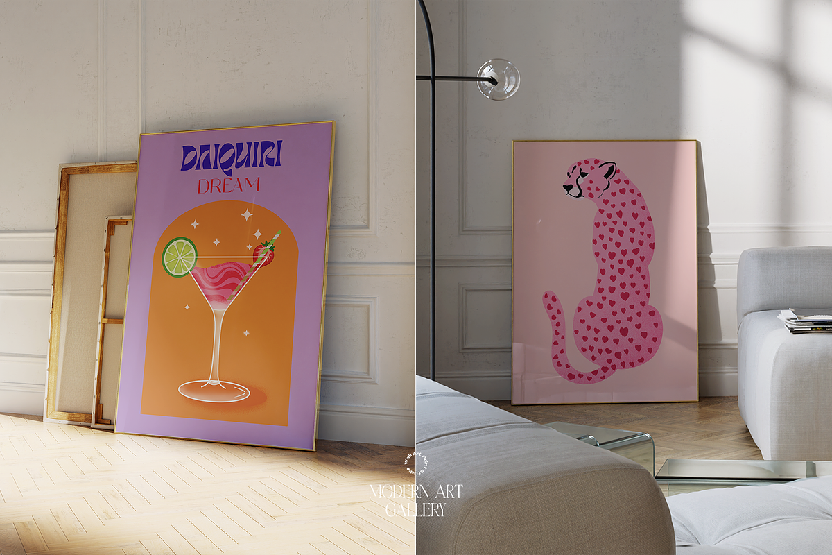 Modern Art Gallery 4, a Graphic by Wall Art Print Studio (Photo 15 of 18)