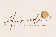 SALE ! Amanda Signature Font, a Script Font by Vultype Co. (Thumbnail 1 of 9)