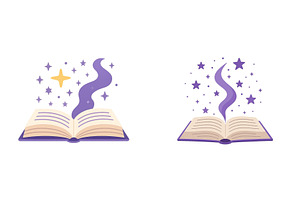 Open books with magical elements and, an Education Illustration by ZinetroN