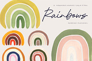 Rainbows — Hand-Drawn Illustrations, an Object Graphic by Tilling (Thumbnail 1 of 2)