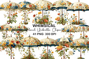 Floral Umbrella Clipart, an Illustration by CraftArtStudio (Thumbnail 1 of 6)