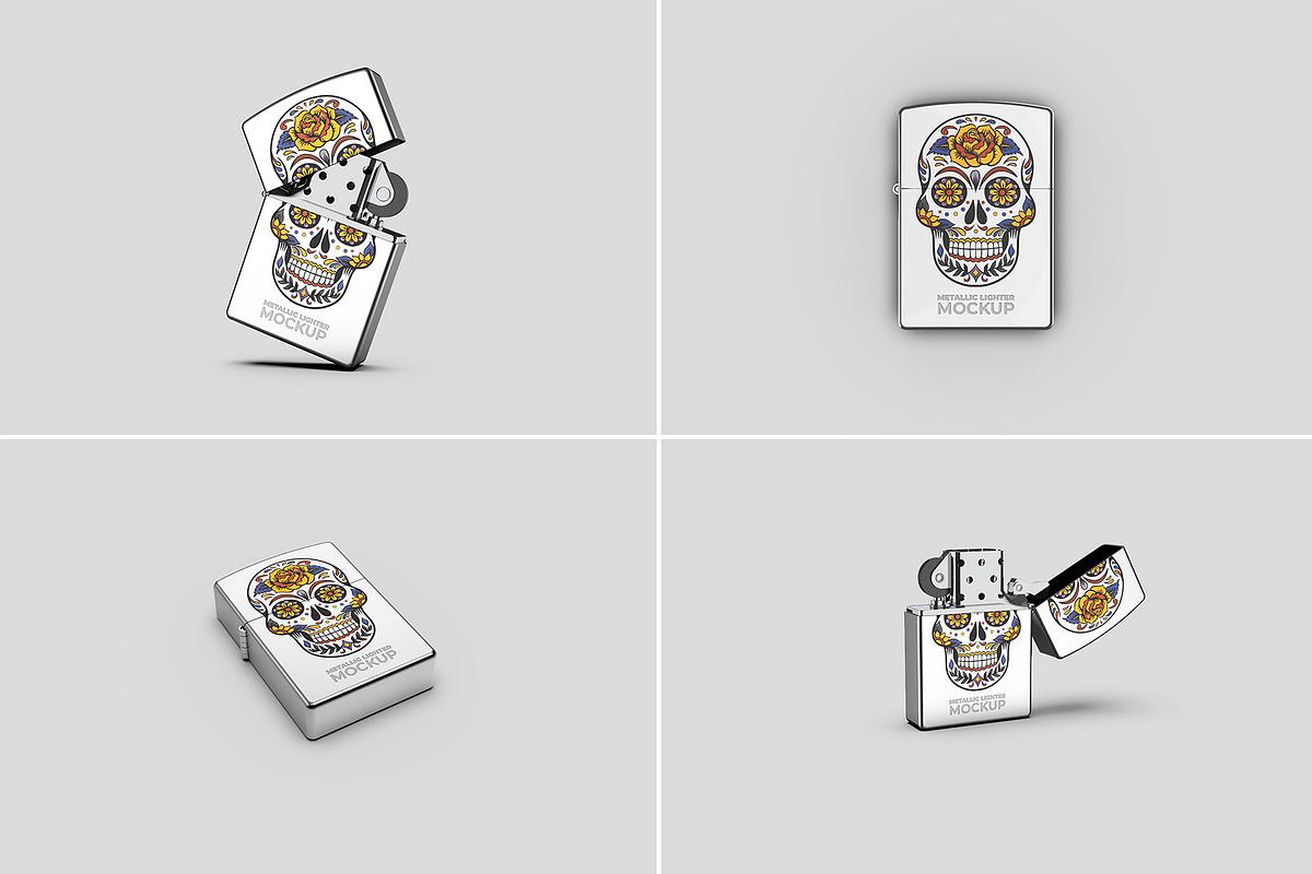 Metallic Lighter Mockup - 8 views, a Merchandise Mockup by Illusiongraphic (Photo 21 of 21)