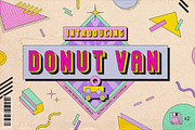 Donut Van | Trio Retro Wave Font, a Sans Serif Font by Ckybe's Corner (Thumbnail 1 of 8)