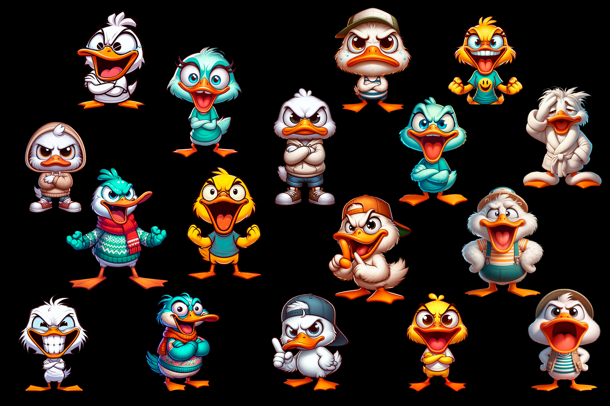 Sarcastic duckling clipart, an Animal Illustration by ElenazlataArt (Photo 3 of 4)