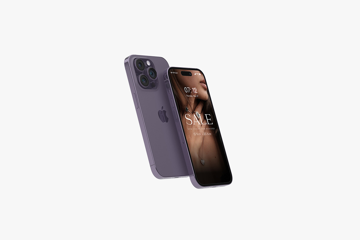 iPhone 14 Pro Mockup Set, an iPhone Mockup by zuhraabdullah (Photo 9 of 11)