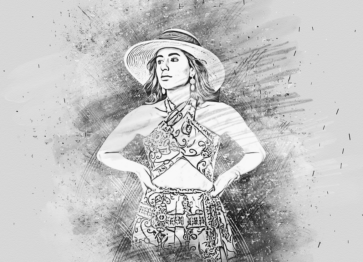 Portrait Sketch Photoshop Action, an Action Add-On by Studio Retouch (Photo 8 of 10)