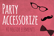 Party Accessorize-moustache,glasses, an Illustration by Design Shop (Thumbnail 1 of 4)