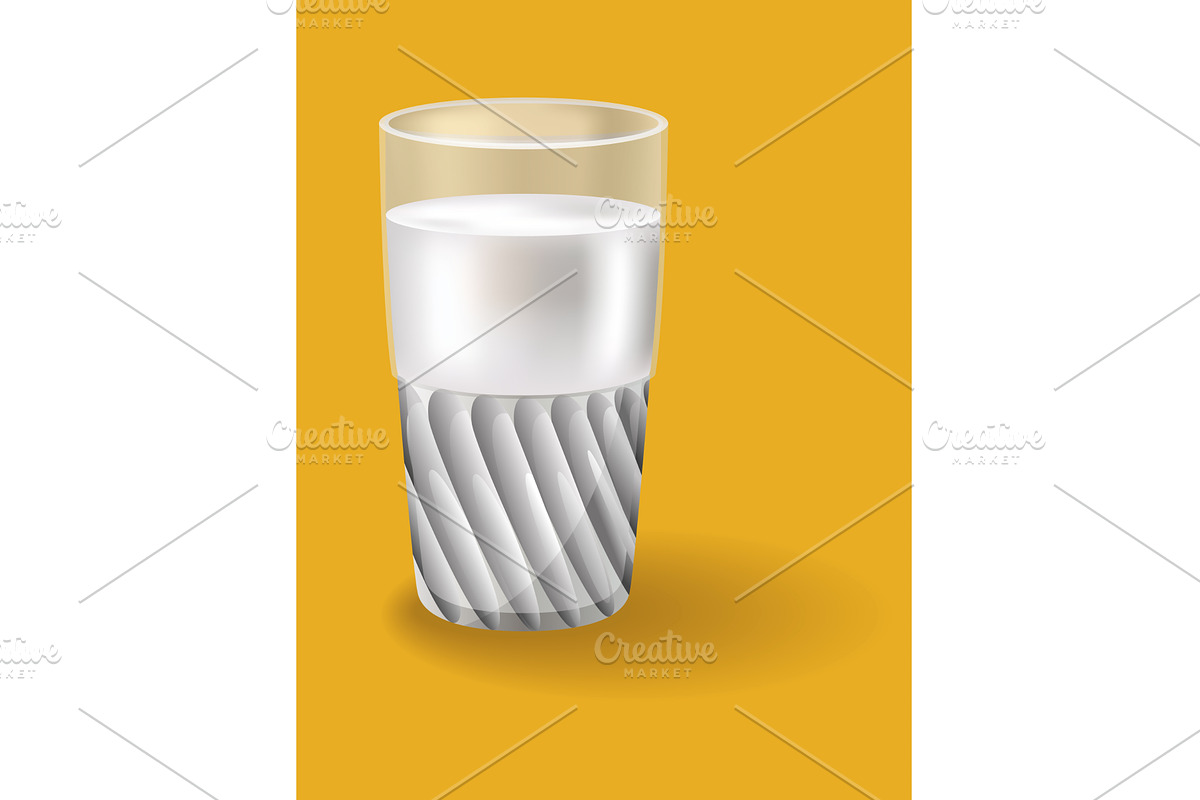 Glass of milk. Protein rich dairy, a Food Illustration by the8monkey