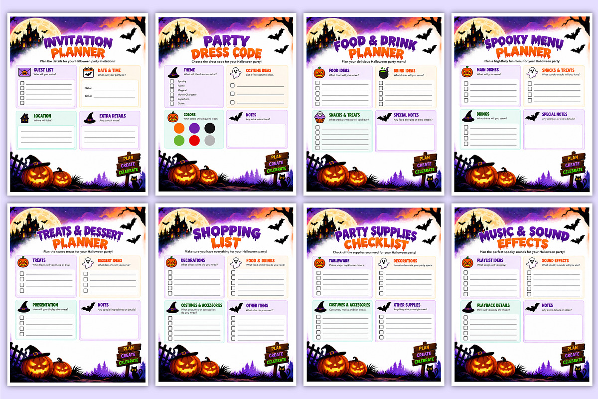 Haunted Night Party Plan Workbook, a Stationery Template by Mustafiz (Photo 4 of 4)