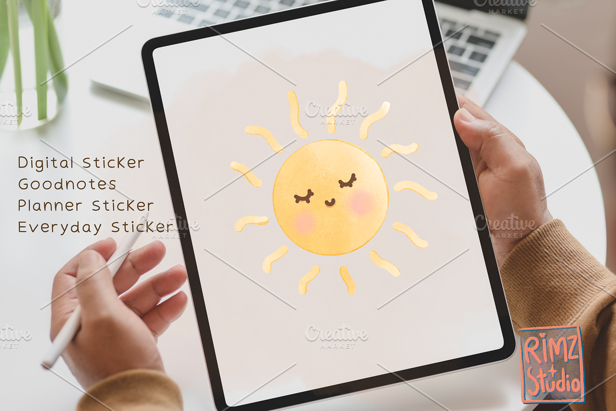 Watercolor Sunshine Rainbow Clipart, an Illustration by RimzStudio (Photo 3 of 7)