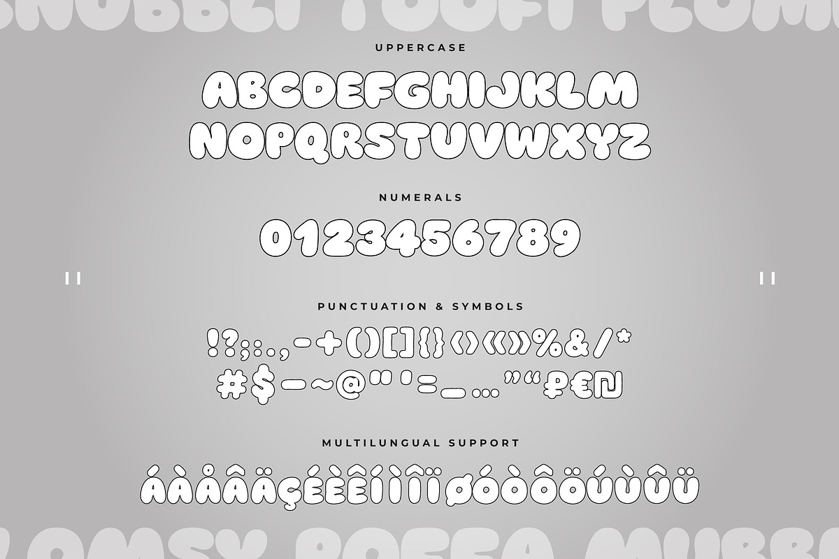 GUMBLI - 3-in-1 Bubble Multilingual, a Sans Serif Font by Ckybe's Corner (Photo 7 of 13)