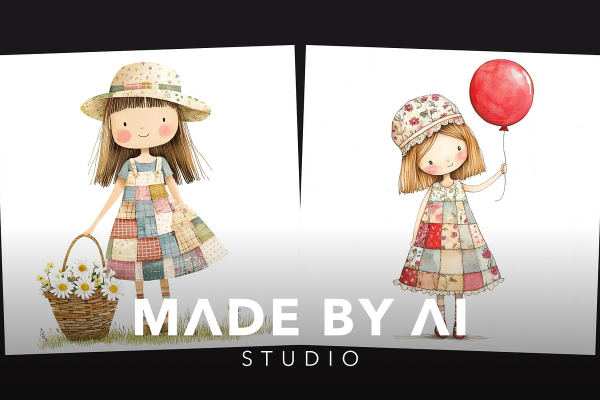 50 Whimsical Patchwork Girl Prompts, an Object Graphic by MadeByAI Studio (Photo 3 of 4)