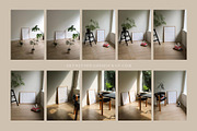 30 Nautral Light Mockup with plants, a Product Mockup by ArtwithFrame (Thumbnail 4 of 6)