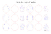 Christmas Ornaments Glowforge Laser, an Object Graphic by Anna Druzhkova (Thumbnail 7 of 9)