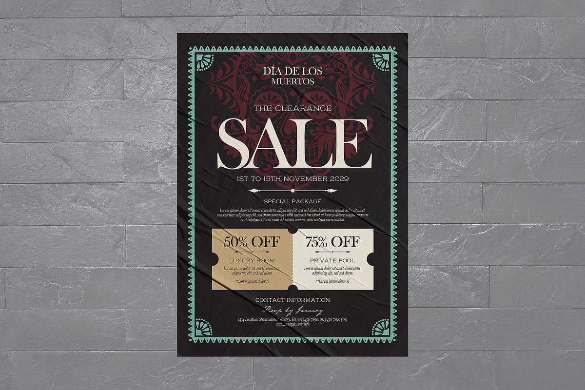 Dia De Los Muertos Flyer Template, a Card Template by BrandPacks (Photo 2 of 5)