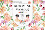 Flower head woman & Spring Floral, an Illustration by AnnaTkachi (Thumbnail 11 of 11)