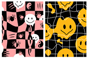 Psychedelic trippy pattern bundle, a Pattern Graphic by Slavko Kahovsky (Thumbnail 2 of 7)