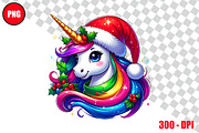Christmas Unicorn Clipart Bundle, an Animal Illustration by taramija (Thumbnail 15 of 26)