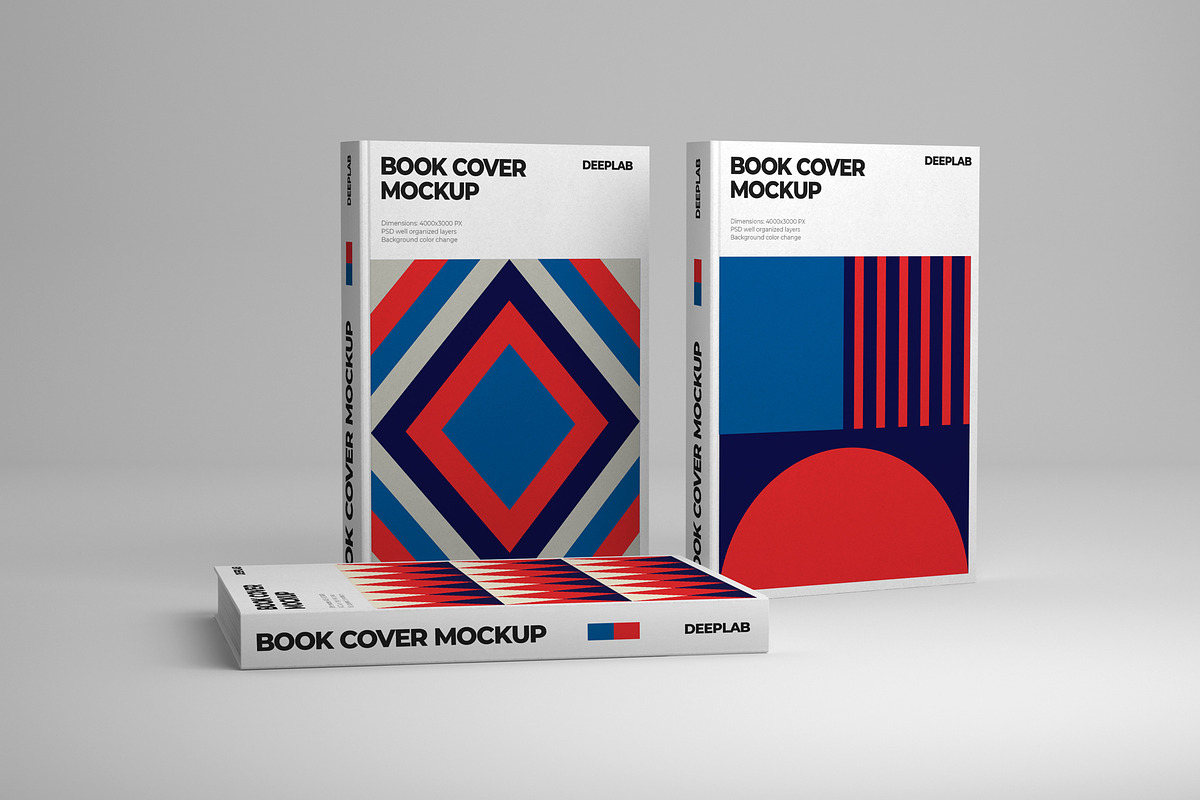 Vertical Book Hardcover Mockup Set, a Print Template by Deeplab (Photo 6 of 20)