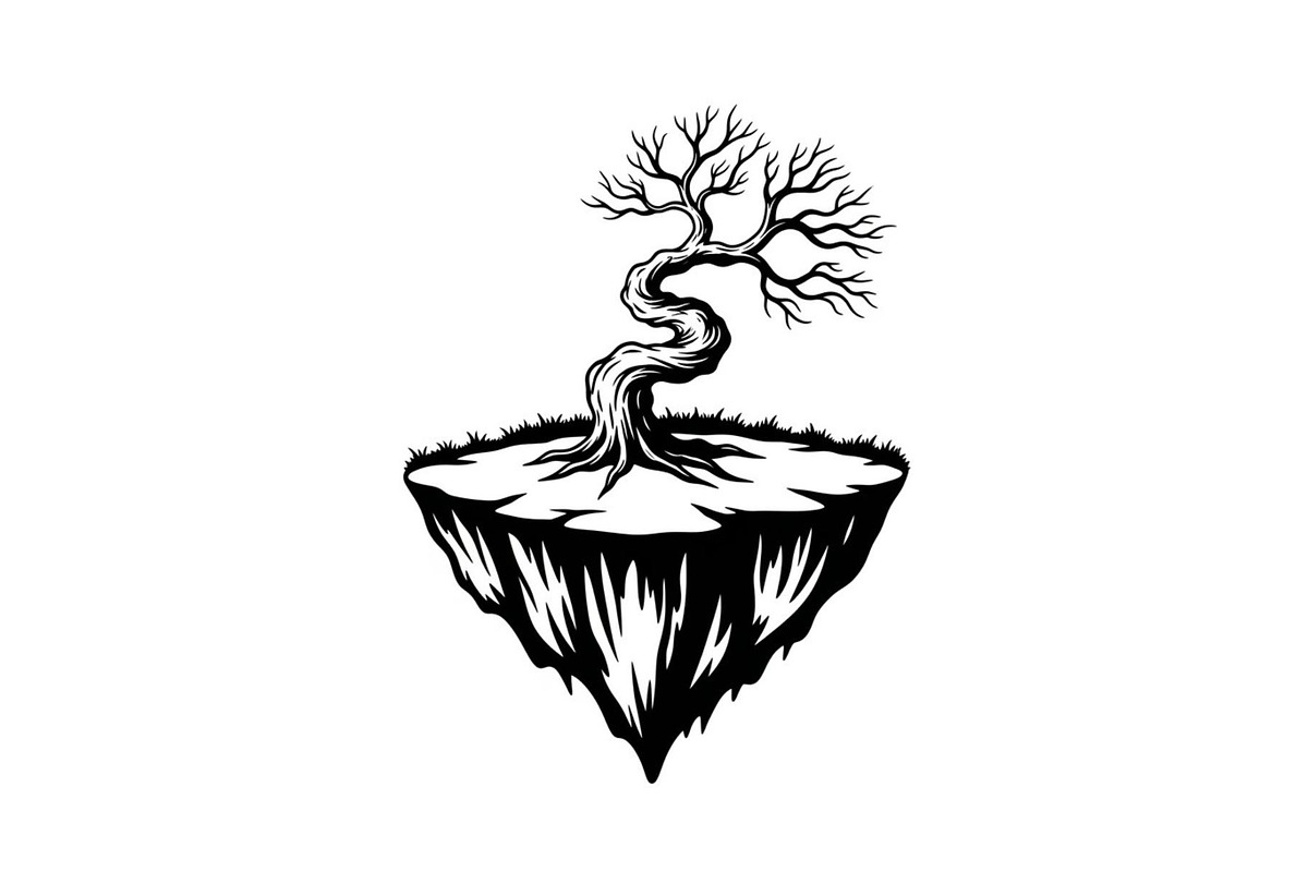 50 Floating Island Bonsai Vector Bun, an Illustration by Designs_River (Photo 49 of 51)