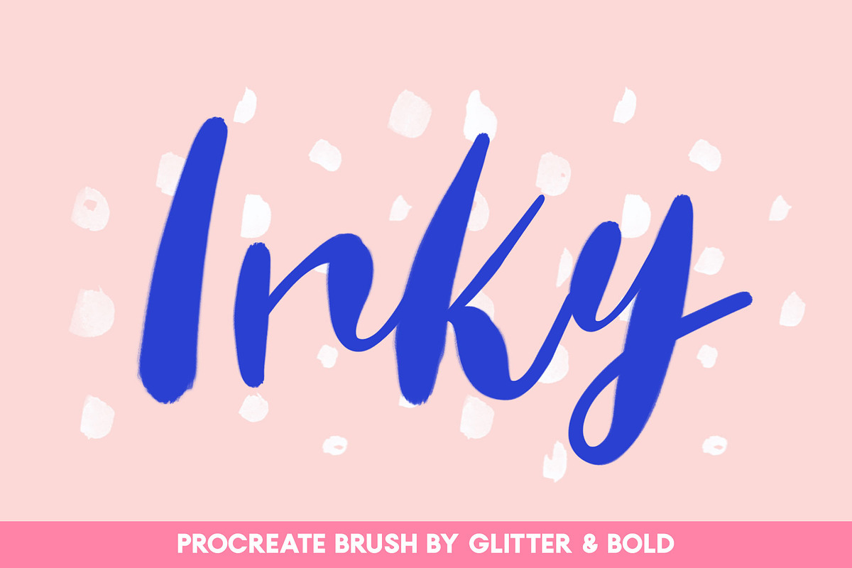 Inky Procreate Brush, a Brushes & More by Glitter & Bold (Photo 1 of 2)