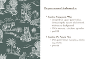 Tiger Toile de Jouy Seamless Pattern, a Pattern Graphic by Hughes Studio (Thumbnail 6 of 8)