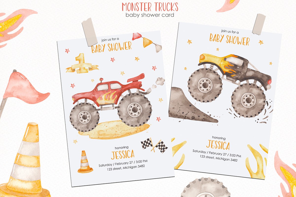 Transport bundle partIII watercolor, a Decorative Illustration by Marina Ermakova (Photo 12 of 29)