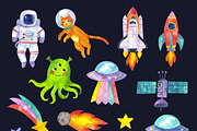 Watercolor Space Clipart, an Illustration by PaperSphinx (Thumbnail 2 of 3)