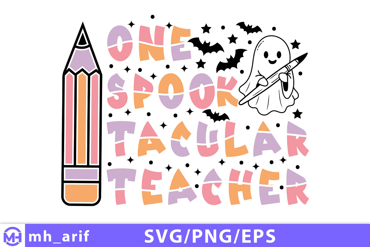 One Spooktacular Teacher Halloween, a Seasonal Illustration by mh_arif (Photo 1 of 4)