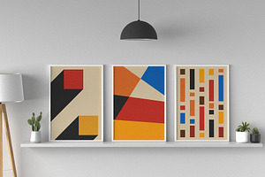 Set Of 15 Simple Geometric Posters