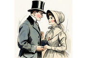 Vintage Valentine's Day Clipart, a Seasonal Illustration by Creative design (Thumbnail 6 of 7)