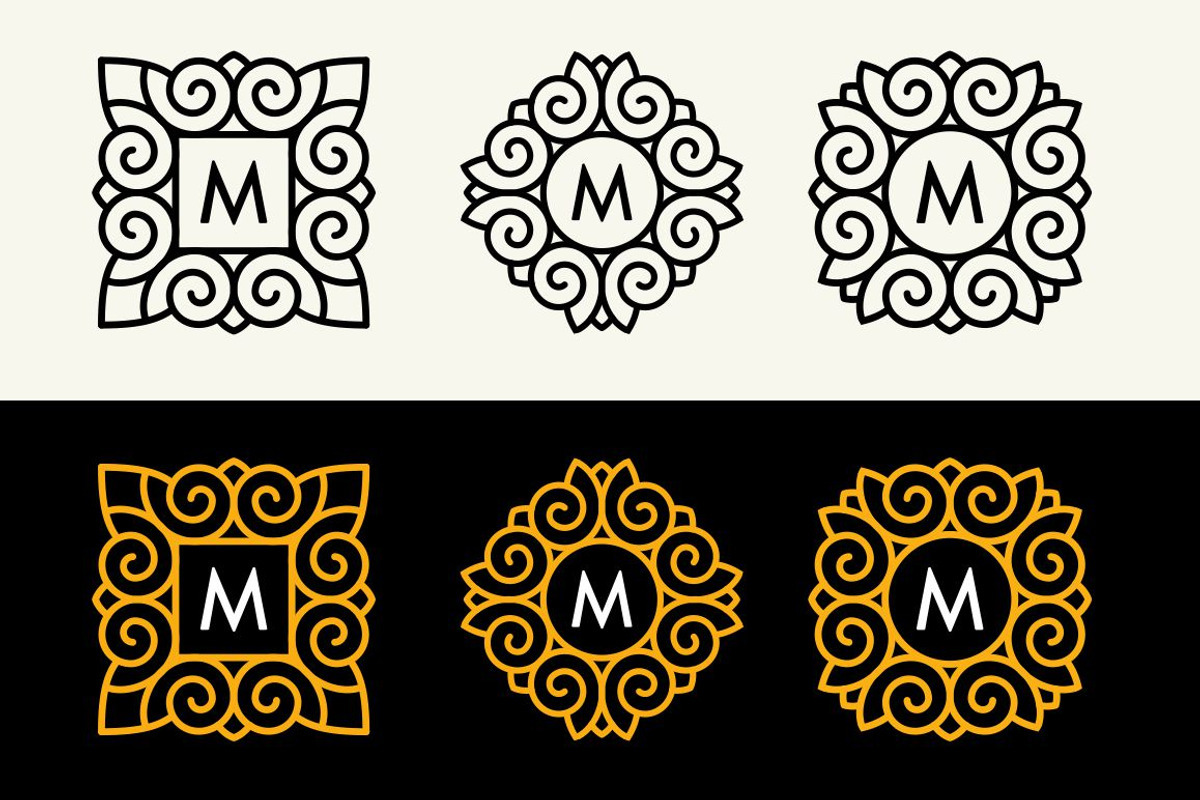 9 Modern Monograms, a Background Graphic by Pgmart (Photo 4 of 6)