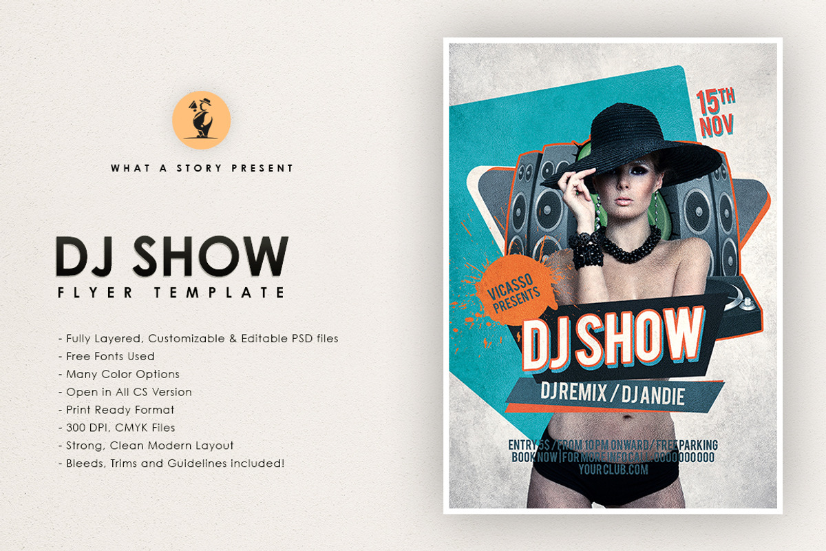 Dj Show, a Flyer Template by What a Story (Photo 1 of 5)