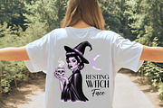 Resting Witch Face SVG PNG, an Illustration by CrexoraLab (Thumbnail 3 of 4)