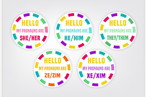 Gender identity concept. Round symbo, a Person Illustration by Anna's Shop