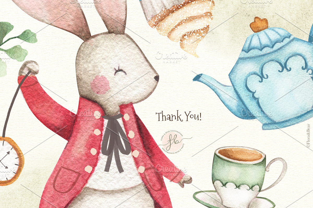 Alice's Tea Party, an Animal Illustration by Flora+Bear (Photo 4 of 4)