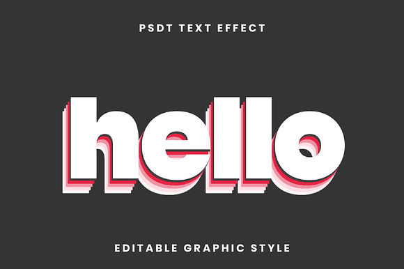 Bold Retro Layered Text Effect preview 2