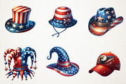 Patriotic Hat Sublimation Clipart, an Illustration by RobertsArt (Thumbnail 7 of 7)