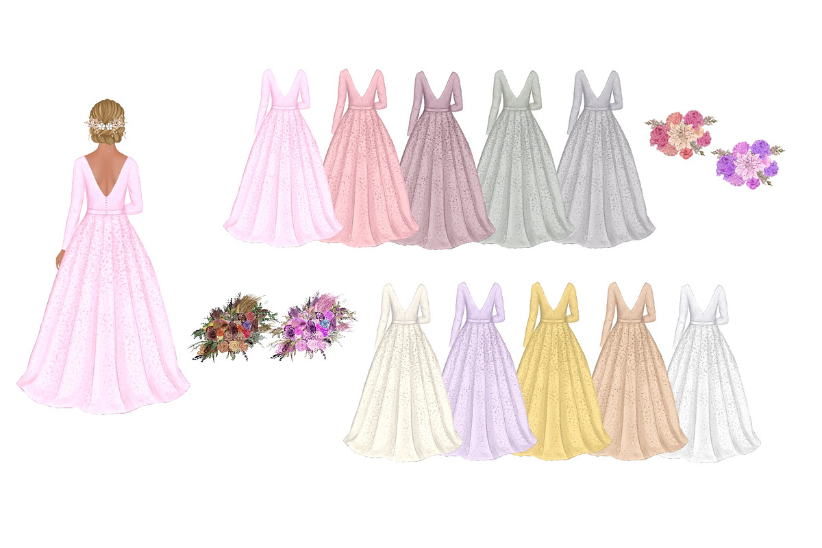 Bride Groom Clipart, a Person Illustration by ColorfulPT (Photo 3 of 7)