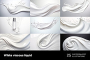White viscous liquid. 25 images, an Object Illustration by Handmadefont (Thumbnail 4 of 9)