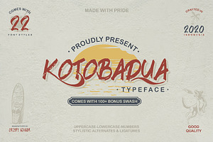 Kotoba Dua - 22 Font styles