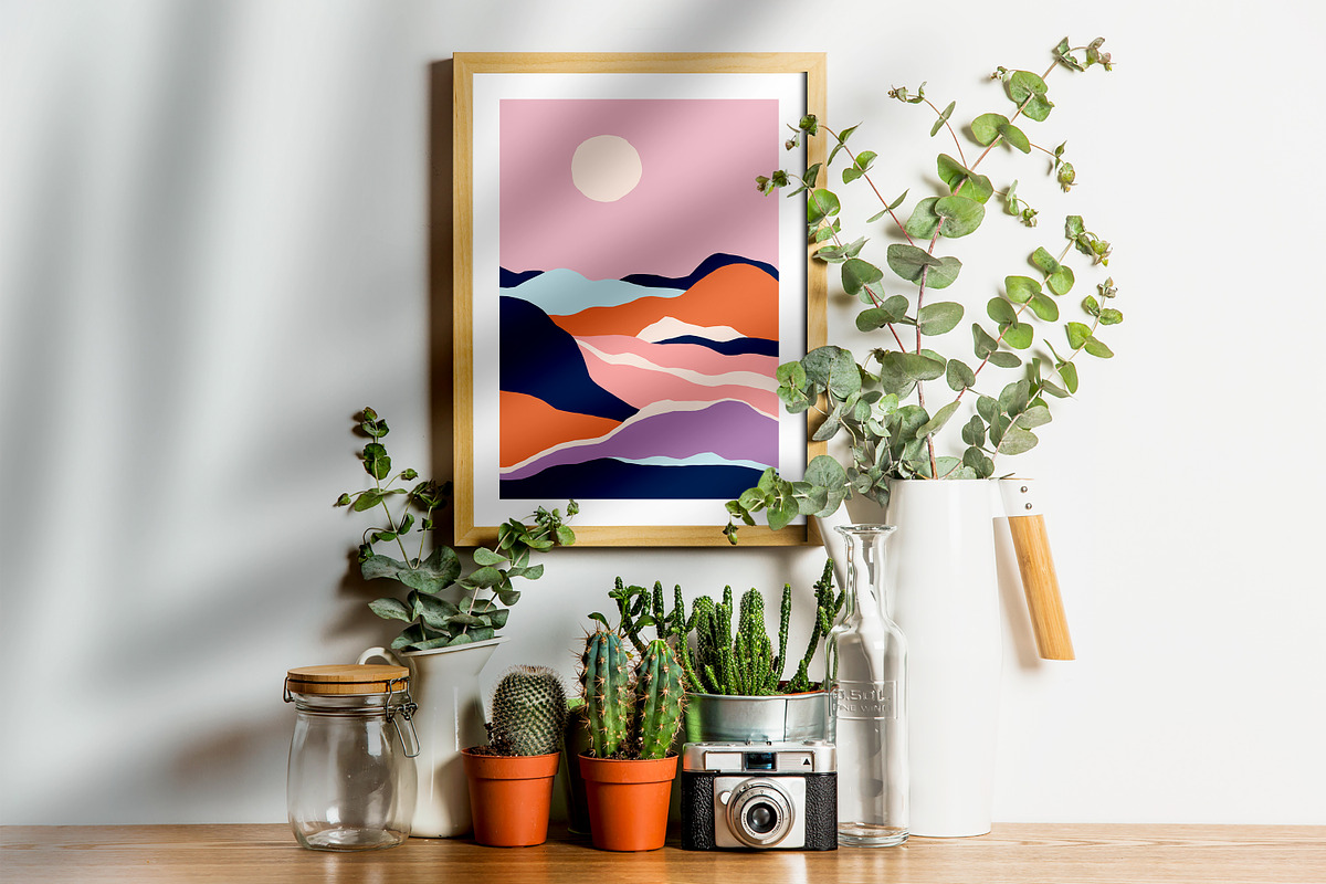 Abstract nature landscapes cards set, a Decorative Illustration by Good Studio (Photo 26 of 34)