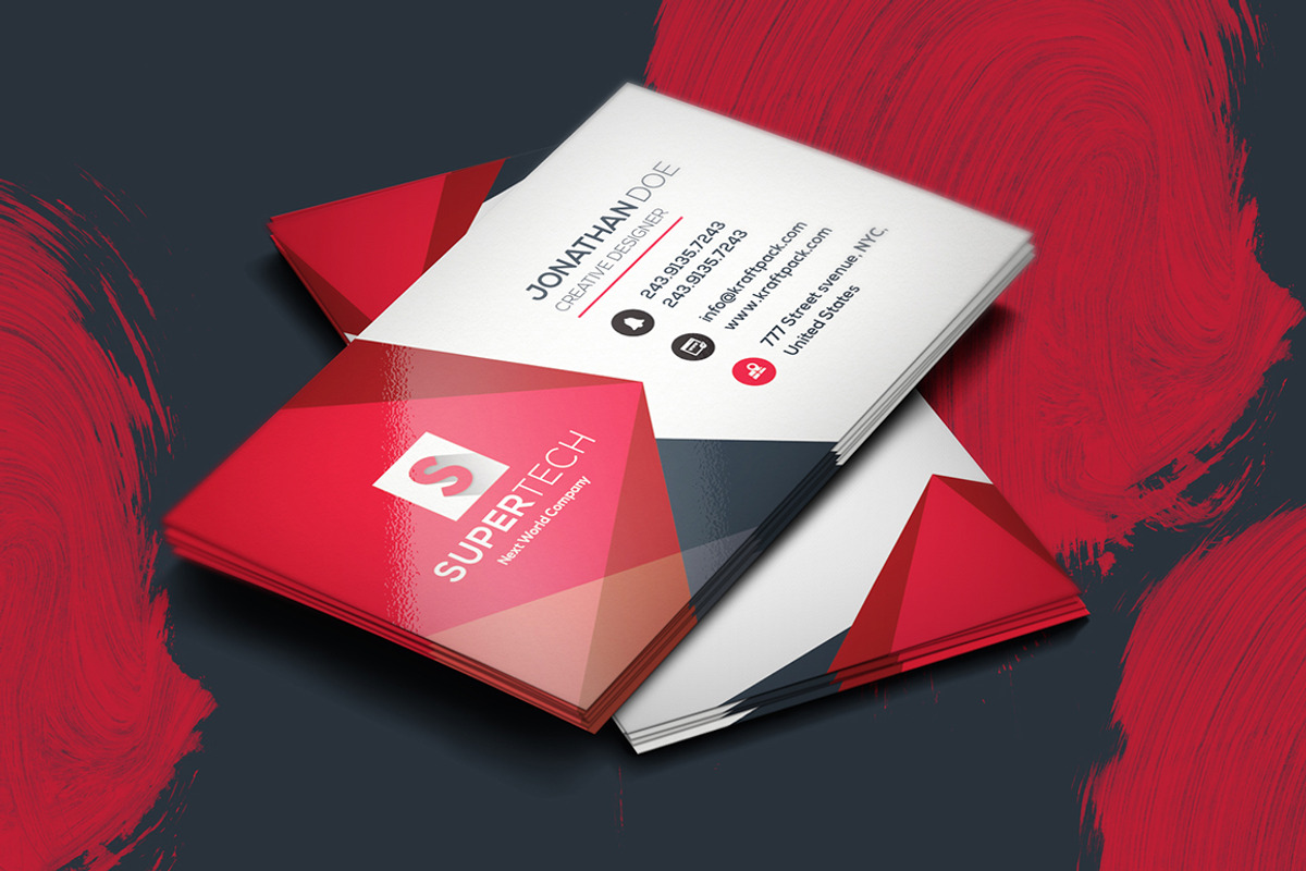 100 Modern Business Card Bundle, a Business Card Template by GraphicsEgg (Photo 71 of 102)