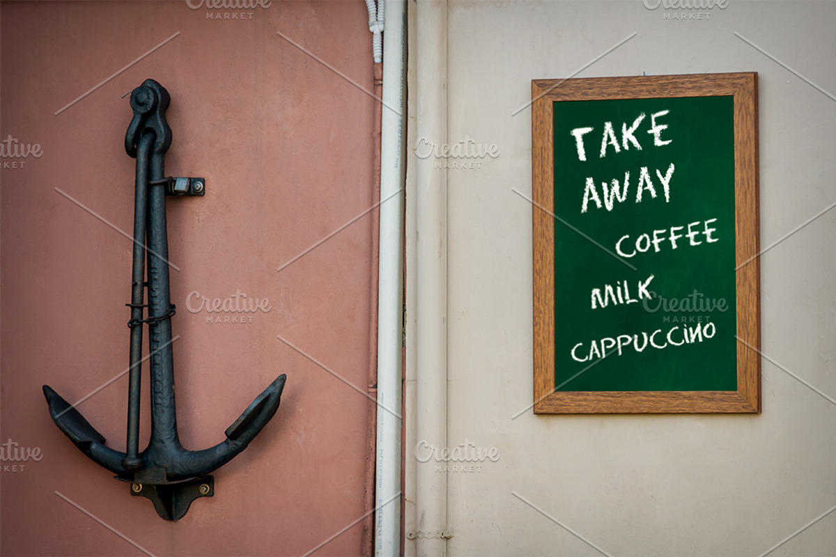 Bar outdoor blackboard mockup, an Advertising Mockup by Illusiongraphic (Photo 5 of 5)