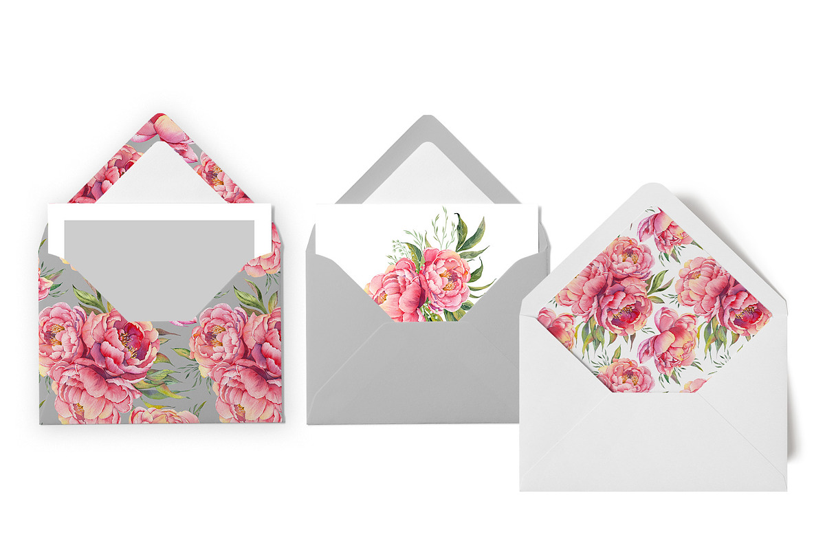 PEONY watercolor clip art & patterns, an Object Graphic by Jeanna Draw (Photo 10 of 15)