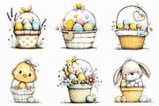 Easter Basket Clipart Set, an Illustration by Libby Wishes (Thumbnail 6 of 8)